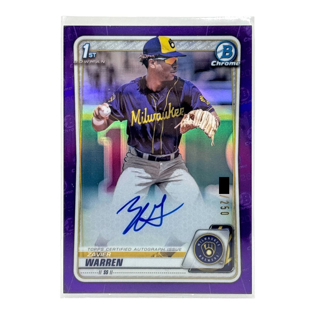 TOPPS MLBカード BOWMAN CHROME 1ST ZAVIER WARREN MILWAUKEE BREWERS /250 #CDA-ZW 中古 IT1