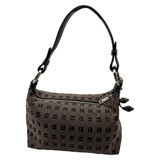 BALLY バリー モノグラム ワンショルダー バッグ ブランド レディース 総柄 レザー キャンバス 鞄 中古 W４