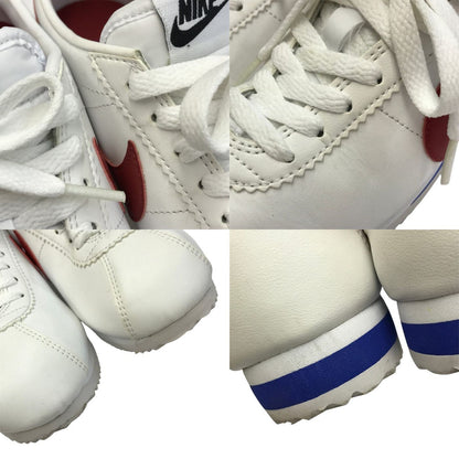 NIKE ナイキ CLASSIC CORTEZ LEATHER スニーカー レディース ローカット レザー コルテッツ ホワイト/レッド 23.5cm 807471-103 中古 T1