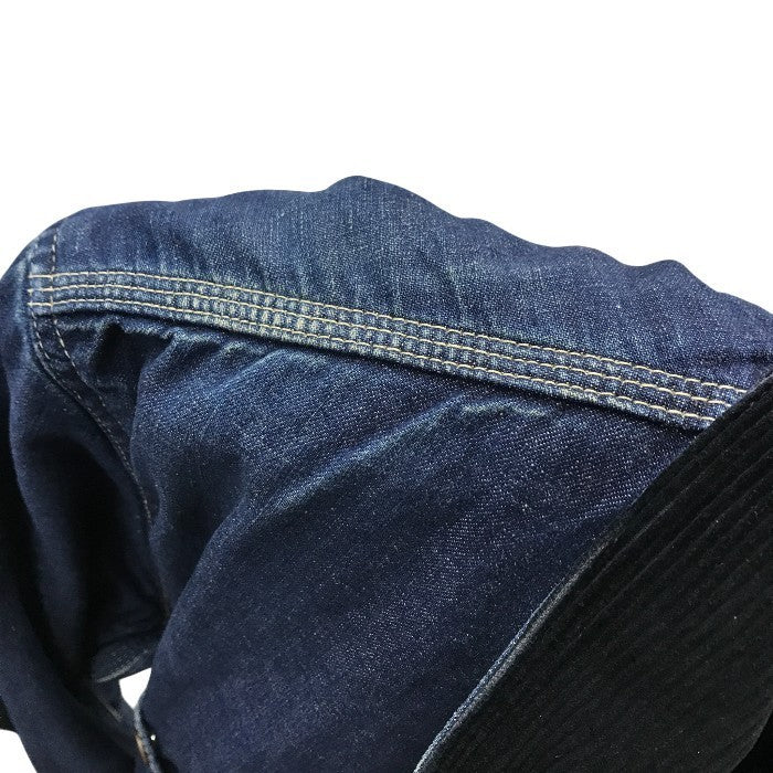 BLUE BLUE ブルーブルー デニムカバーオール メンズ ジャケット 秋冬 コットン コーデュロイ襟 キルティング裏地 ヴィンテージ インディゴブルー 3サイズ 中古 T1