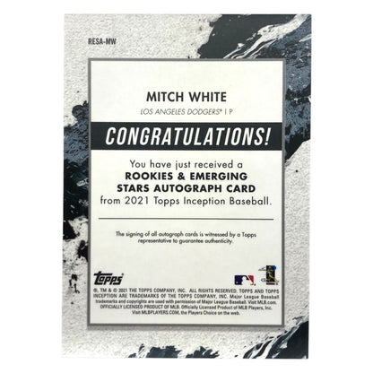 TOPPS MLBカード INCEPTION MITCH WHITE DODGERS 013/125 #RESA-MW 中古 IT2