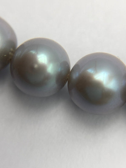 シルバー 4.5ー7.0mm グレーパール ネックレス 中古 D4