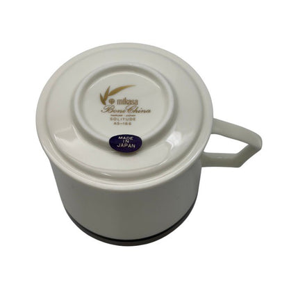 Narumi ナルミ mikasa ミカサ ソリチュード カップ&ソーサー 6客 セット 洋食器 おしゃれ 珈琲 コーヒー 中古 W1
