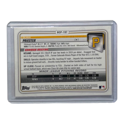 TOPPS MLBカード BOWMAN CHROME QUINN PRIESTER PITTSBURGH PIRATES /25 #BCP-197 中古 IT2