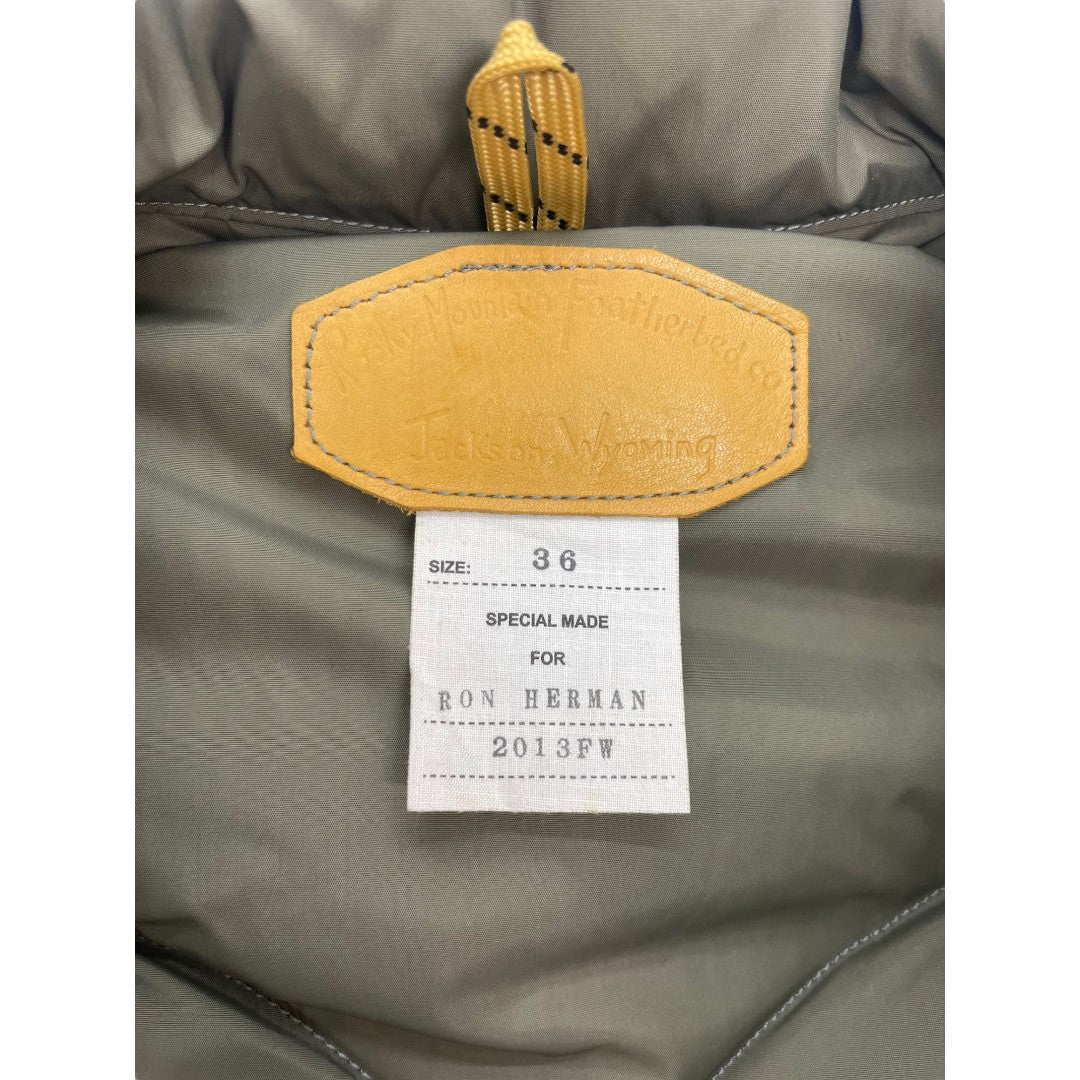Ron Herman×Rocky Mountain Featherbed jackson wyoming 別注 レザー ダウンベスト カモフラージュ 36 中古 1
