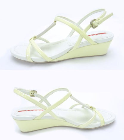 PRADA/プラダ ロゴプレート付サンダル 35 約22cm 中古  プラダのレザーサンダルです♪