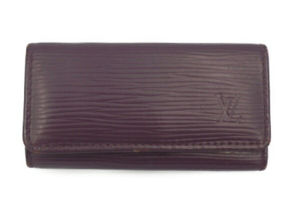 LOUIS VUITTON ルイヴィトン エピ ミュルティクレ４ 中古  キーケース 紫 パープル ブランド レディース