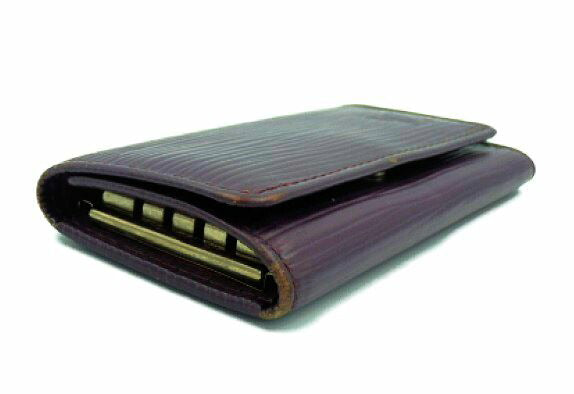 LOUIS VUITTON ルイヴィトン エピ ミュルティクレ４ 中古  キーケース 紫 パープル ブランド レディース