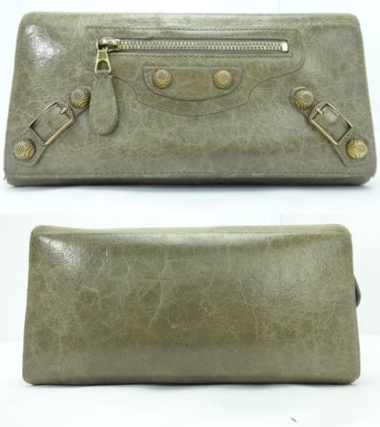 BALENCIAGA/バレンシアガ コンチネンタルウォレット 2つ折り長財布中古  スタッズが特徴的なバレンシアガの長財布です♪