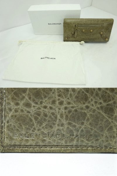 BALENCIAGA/バレンシアガ コンチネンタルウォレット 2つ折り長財布中古  スタッズが特徴的なバレンシアガの長財布です♪