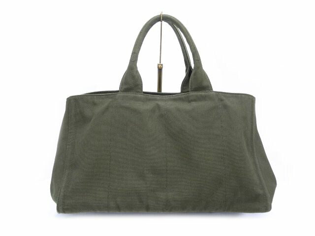 PRADA カナパ スタッズ トートバッグ中古  プラダ マチの広い大容量バッグです☆