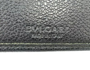 BVLGARI ブルガリ ロゴ ボタン 二つ折り 長財布 中古  メンズ ブランド ブラック 黒 レザー レッド 赤