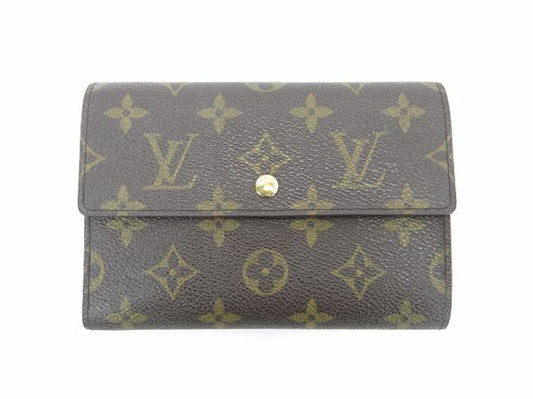 LOUIS VUITTON/ルイヴィトン モノグラム ポルトトレゾール エテュイ パピエ 三つ折り財布中古  充実の収納で実用的な三つ折り財布です☆