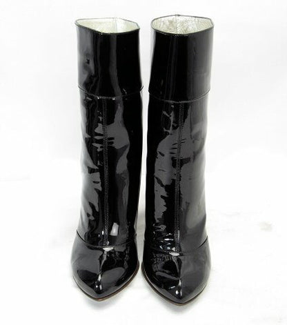 DOLCE&GABBANA/ドルチェ＆ガッバーナ エナメル レディース ミドルブーツ 約24.0cm 中古  光沢のいいドルガバのハイヒールブーツです☆