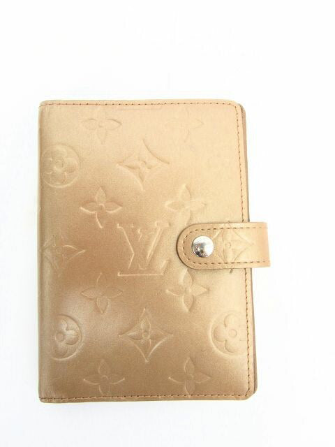 LOUIS VUITTON ルイヴィトン モノグラムマット アジェンダＰＭ 中古  手帳カバー ロゴ ゴールド ブランド おしゃれ スケジュール