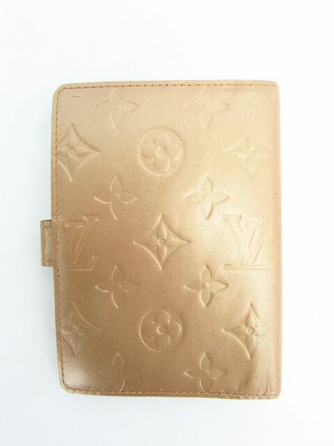 LOUIS VUITTON ルイヴィトン モノグラムマット アジェンダＰＭ 中古  手帳カバー ロゴ ゴールド ブランド おしゃれ スケジュール