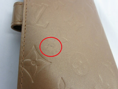 LOUIS VUITTON ルイヴィトン モノグラムマット アジェンダＰＭ 中古  手帳カバー ロゴ ゴールド ブランド おしゃれ スケジュール