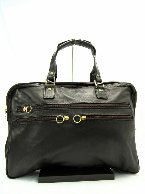 LONGCHAMP/ロンシャン ラムレザートラベルバッグ 中古  上質 ブラウン おすすめ