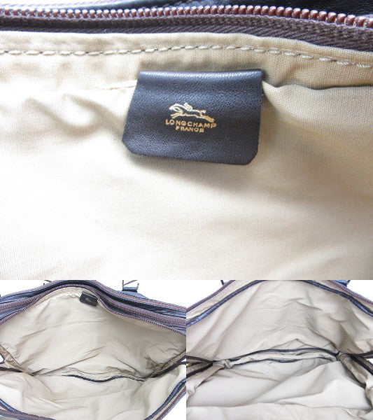 LONGCHAMP/ロンシャン ラムレザートラベルバッグ 中古  上質 ブラウン おすすめ