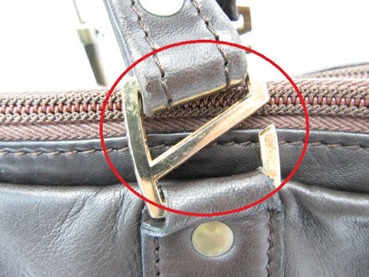 LONGCHAMP/ロンシャン ラムレザートラベルバッグ 中古  上質 ブラウン おすすめ