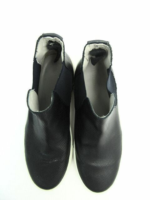 EMPORIO ARMANI/エンポリオアルマーニ サイドゴアブーツ 約26.5cm 中古  メンズ ブラック ゴム おすすめ リザード調