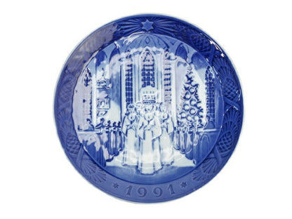 ROYAL COPENHAGEN/ロイヤルコペンハーゲン イヤープレート 1991 サンタルチア 中古 あなたの素敵な記念日にどうぞ♪