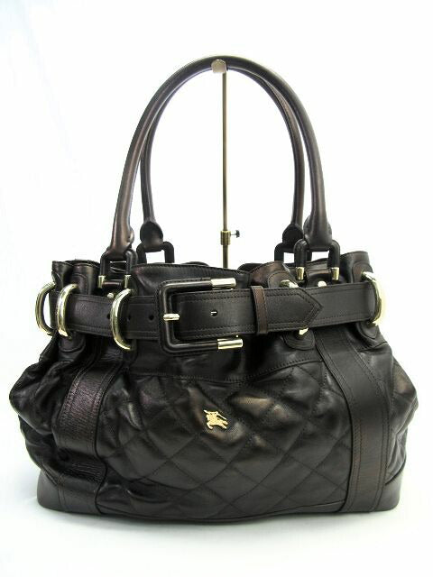 ＢＵＲＢＥＲＲＹ/バーバリー キルティングレザーバッグ 中古  トート ハンド ブラウン 鞄