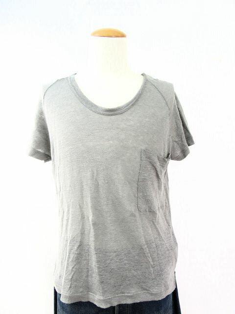 未使用品 Ｖｌａｓ Ｂｌｏｍｍｅ/ヴラス ブラム 麻100%半袖Ｔシャツ Ｓサイズ 中古 コルトレイクリネン グレー 服 メンズ