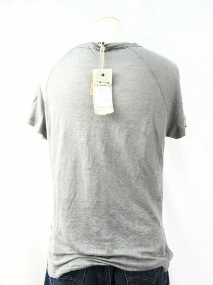 未使用品 Ｖｌａｓ Ｂｌｏｍｍｅ/ヴラス ブラム 麻100%半袖Ｔシャツ Ｓサイズ 中古 コルトレイクリネン グレー 服 メンズ