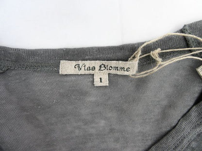 未使用品 Ｖｌａｓ Ｂｌｏｍｍｅ/ヴラス ブラム 麻100%半袖Ｔシャツ Ｓサイズ 中古 コルトレイクリネン グレー 服 メンズ