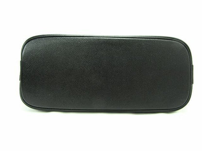 Mila Schon/ミラショーン ハンドバッグ 中古 ブラック 鞄 黒 レディース 2WAY ショルダー ゴールド ロゴ