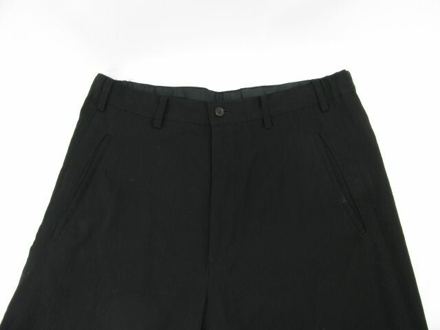 YOHJI YAMAMOTO POUR HOMME/ヨウジヤマモト プールオム ウール100％ テーパードパンツ 中古  ズボン 毛 ブラック 黒 メンズ ブランド シンプル