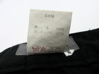 YOHJI YAMAMOTO POUR HOMME/ヨウジヤマモト プールオム ウール100％ テーパードパンツ 中古  ズボン 毛 ブラック 黒 メンズ ブランド シンプル