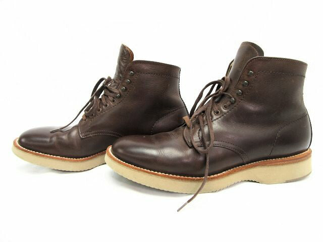 ALDEN/オールデン 4586 レザーワークブーツ 約26cm 中古  7 1/2 イングランド イギリス 本革 ブラウン 高級 靴 メンズ
