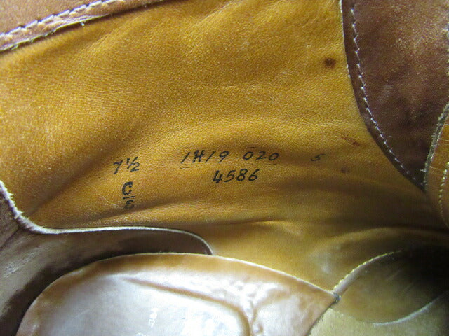 ALDEN/オールデン 4586 レザーワークブーツ 約26cm 中古  7 1/2 イングランド イギリス 本革 ブラウン 高級 靴 メンズ