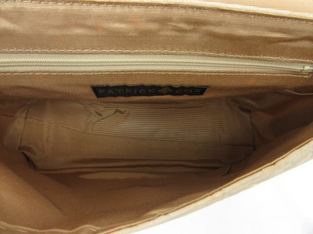 パトリックコックス ロゴショルダーバッグ 中古 PATRICKCOX イエロー ベージュ 軽量 レディース 鞄
