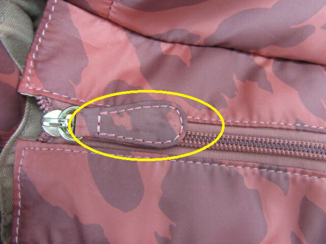 PAPILLONER/パピヨネ ナイロンカモフラトートバッグ 中古 軽量 レッド 迷彩 赤 鞄 大容量