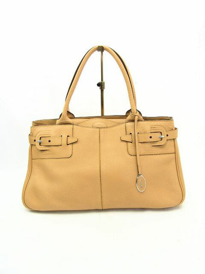 TOD’S/トッズ レザーハンドバッグ 中古  鞄 レディース 本革 キャメル ベルト