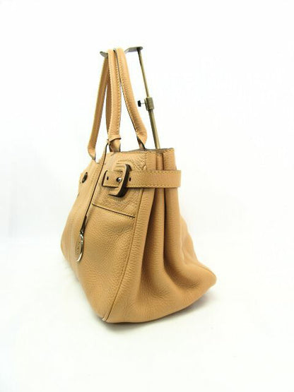 TOD’S/トッズ レザーハンドバッグ 中古  鞄 レディース 本革 キャメル ベルト
