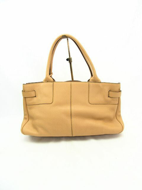 TOD’S/トッズ レザーハンドバッグ 中古  鞄 レディース 本革 キャメル ベルト