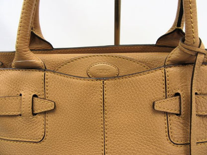 TOD’S/トッズ レザーハンドバッグ 中古  鞄 レディース 本革 キャメル ベルト