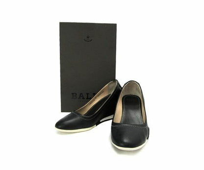BALLY ウェッジソール レザー パンプス 中古 FARMAS、ブラック、ゴム