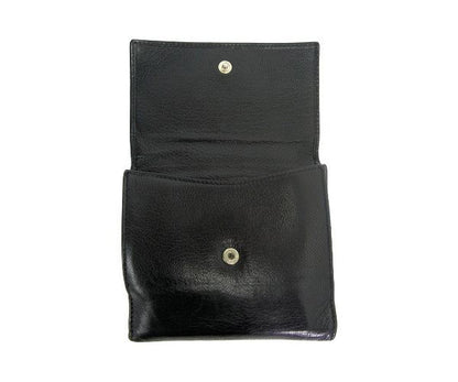 GUCCI/グッチ レザー Wホック財布 中古  ブラック ゴールド GG レディース 2つ折り