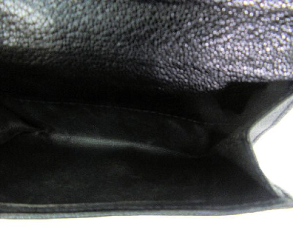 GUCCI/グッチ レザー Wホック財布 中古  ブラック ゴールド GG レディース 2つ折り