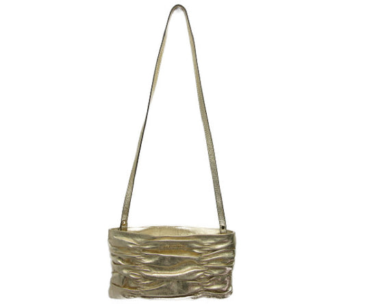 MICHAEL KORS/マイケルコース カード入れ付き ミニ ショルダーバッグ 中古 32H5MWEC3M ゴールド レディース 肩掛け ポシェット