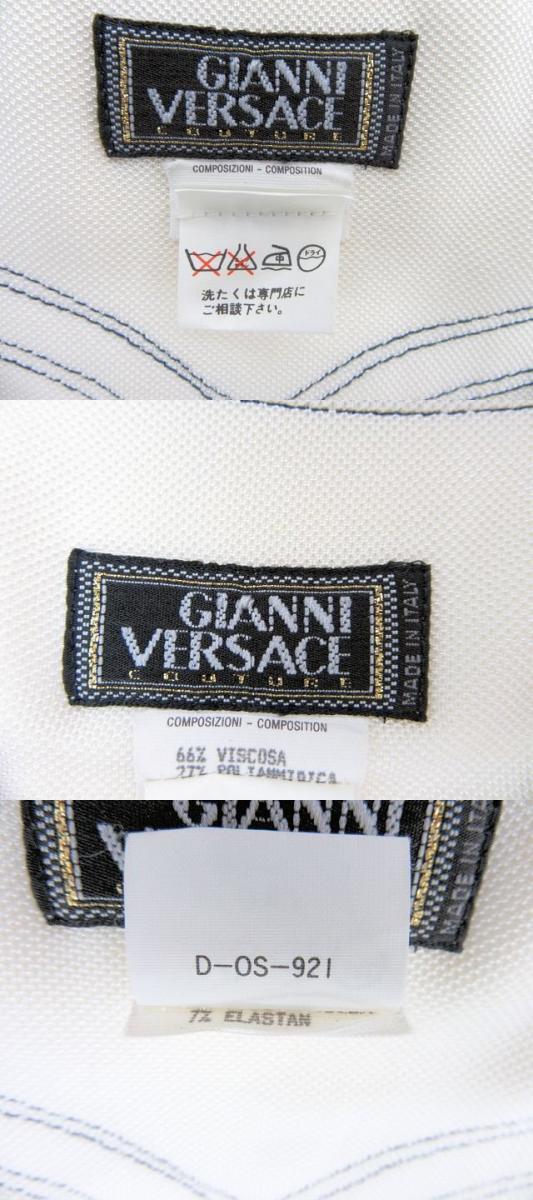 Gianni Versace/ジャンニ ヴェルサーチ ノースリーブ ワンピース 42 中古  ホワイト レーヨン レディース アイボリー