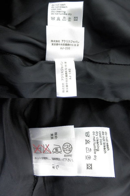 AKRIS/アクリス punto ノースリーブ プリーツ ワンピース 8 中古  水玉 ブラック ホワイト レディース ドット コットン
