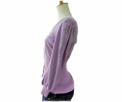 EMILIO PUCCI/エミリオプッチ 長袖 ニット カーディガン 40 中古  カシミヤ ラベンダー パープル パステルカラー レディース