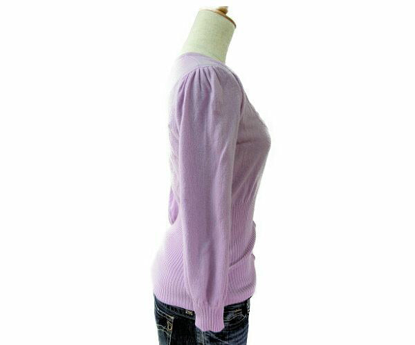 EMILIO PUCCI/エミリオプッチ 長袖 ニット カーディガン 40 中古  カシミヤ ラベンダー パープル パステルカラー レディース