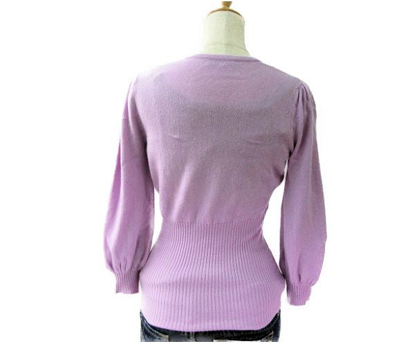 EMILIO PUCCI/エミリオプッチ 長袖 ニット カーディガン 40 中古  カシミヤ ラベンダー パープル パステルカラー レディース